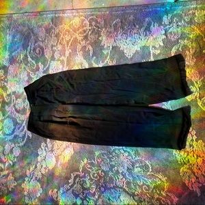 Striped black slacks